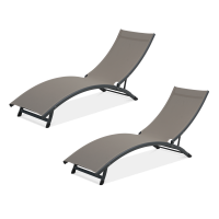 Leżak ogrodowy STAR Taupe 2 szt - Focus Garden