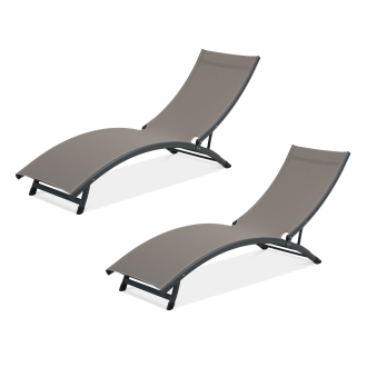 Leżak ogrodowy STAR Taupe 2 szt - Focus Garden