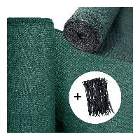 Mata maskująca 1.5x25m Dark Green + opaski zaciskowe - HARDMAISTER