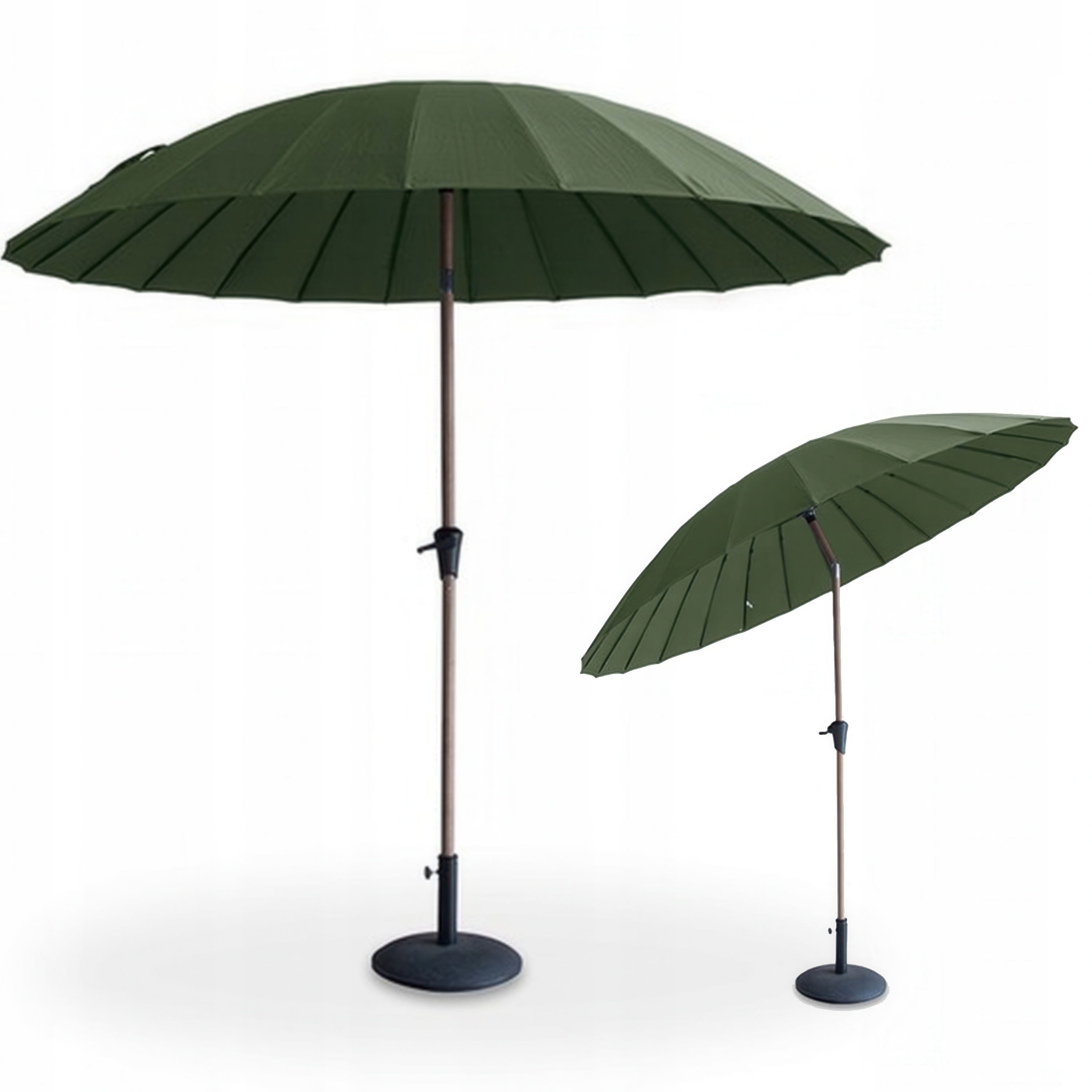 Parasol ogrodowy phuket wood w kolorze ciemno zielonym