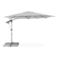 Parasol z wysięgnikiem do ogrodu Doppler PROTECT 400 P Light grey