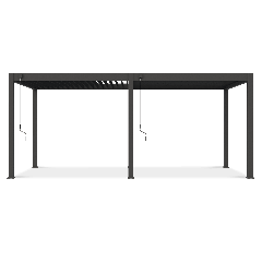 Pergola ogrodowa ELEGANCE 3x6 Anthracite - Gutroof stojąca na tarasie
