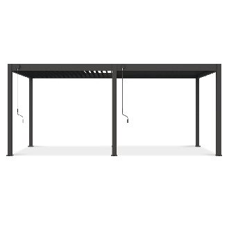 Pergola ogrodowa ELEGANCE 3x6 Anthracite - Gutroof stojąca na tarasie