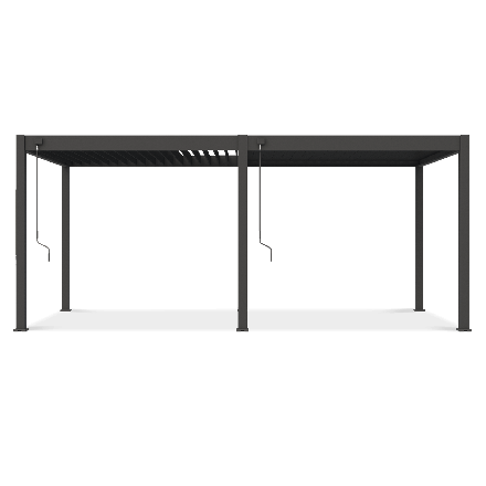 Pergola ogrodowa ELEGANCE 3x6 Anthracite - Gutroof stojąca na tarasie