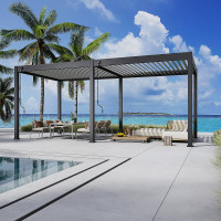 Pergola aluminiowa na ogród ELEGANCE 3x6 Anthracite/Light Grey - Gutroof