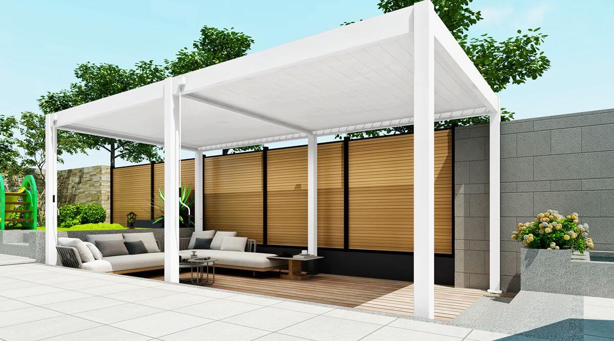 Pergola ogrodowa ELEGANCE 3x6 White - Gutroof