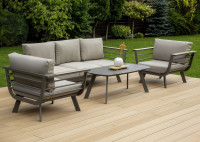 Wiosenna aranżacja mebli ASPEN CAFFE Taupe - Furrore na zewnątrz