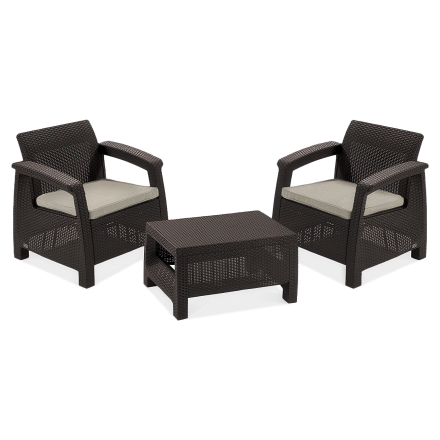 Komplet ogrodowy CORFU WEEKEND Brown