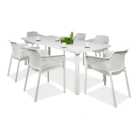 Zestaw ogrodowy Nardi NET/LIBECCIO 6+1 Bianco