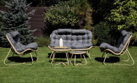 Zestaw mebli wypoczynkowych RODOS CAFFE Natural/Grey - Focus Garden