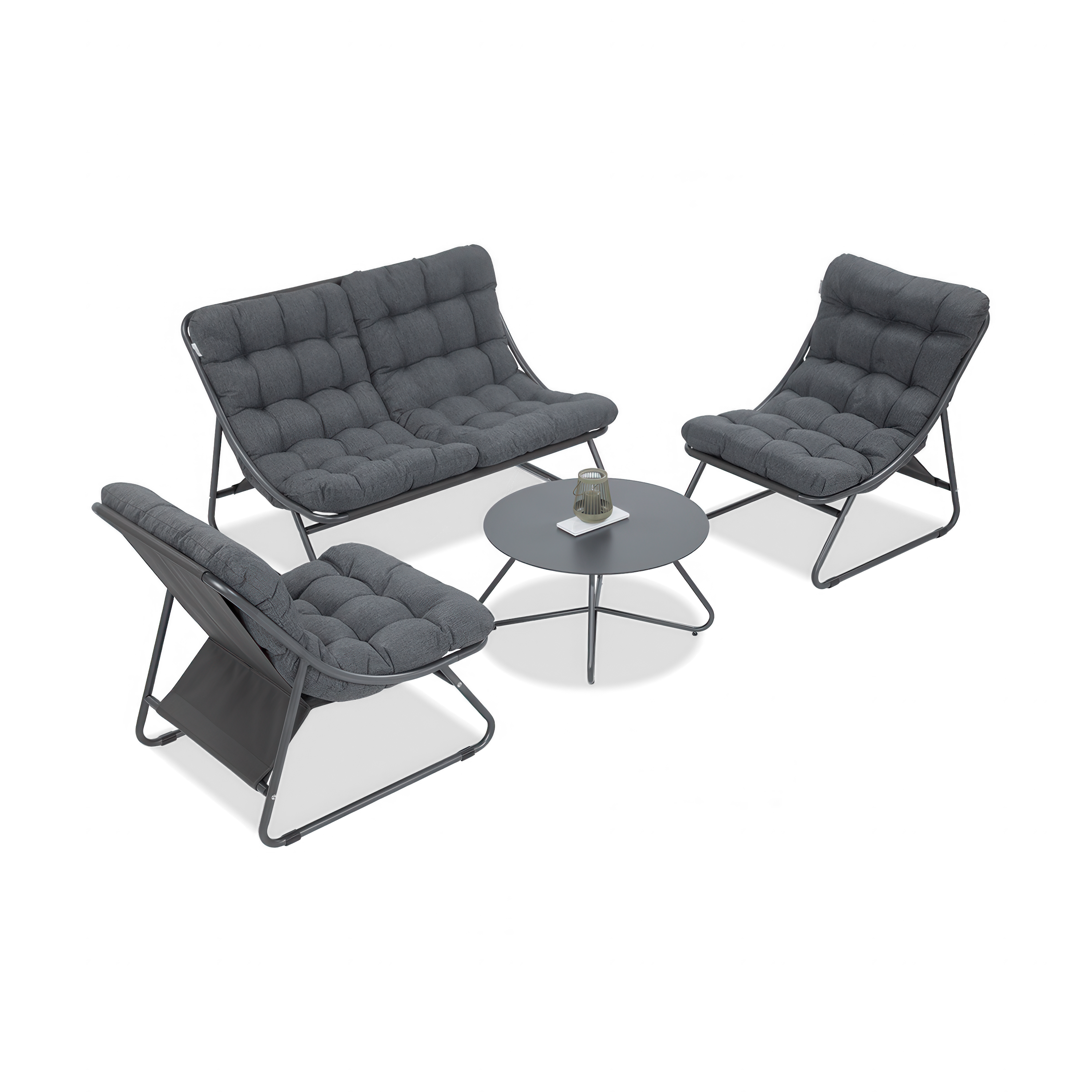 Komplet wypoczynkowy Vista w kolorze antracytowym