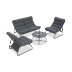 Komplet wypoczynkowy Vista w kolorze antracytowym