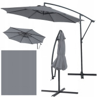 Parasol ogrodowy boczny SANTORINI 3m Dark Grey - Focus Garden