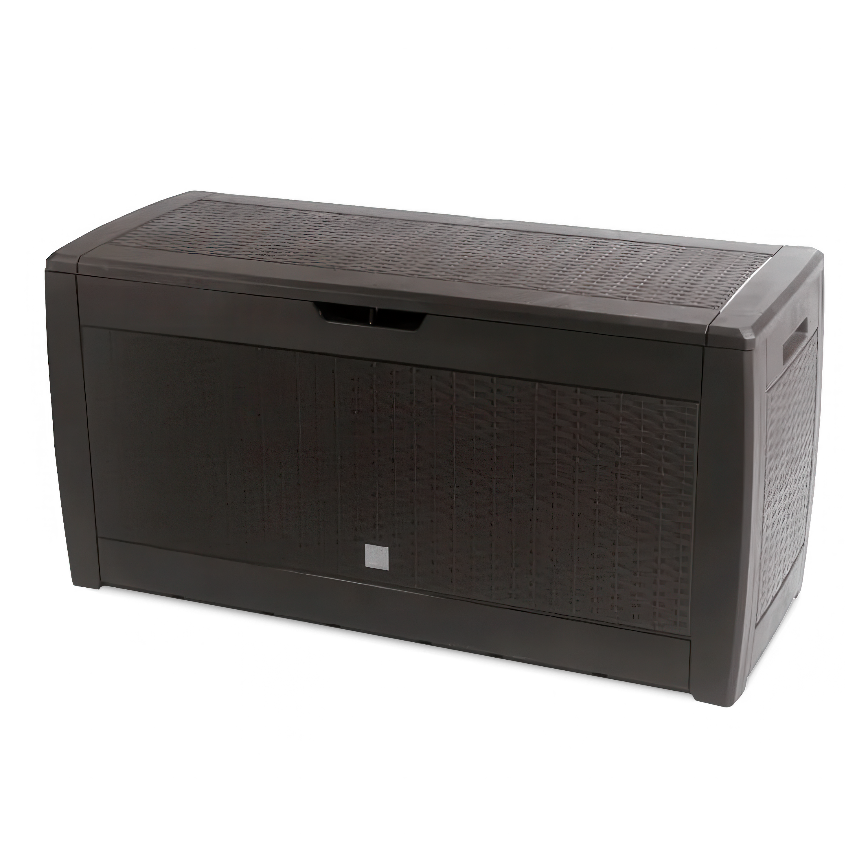 brązowa skrzynia ogrodowa