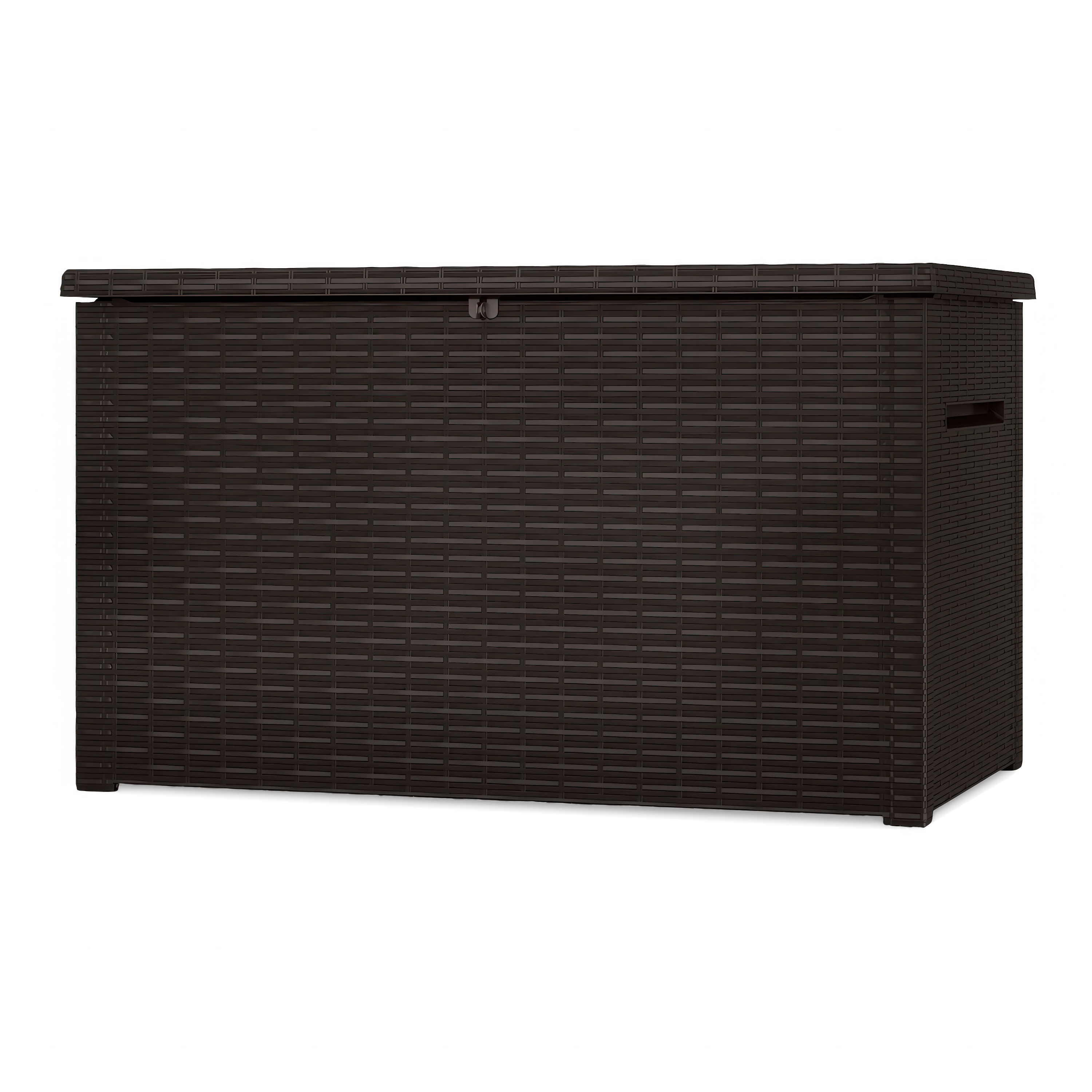 brązowa skrzynia ogrodowa