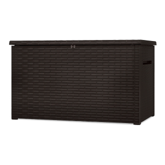 brązowa skrzynia ogrodowa