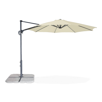 parasol beżowy na wysięgniku