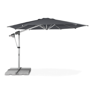 czarny parasol ogrodowy na wysięgniku