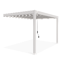 Przyścienna pergola ELEGANCE WALL 3x4 White - Gutroof