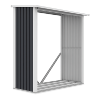 Drewutnia ogrodowa DENVER 182x89cm Cold Grey - Hardmaister