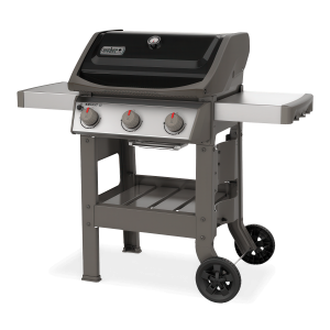 grill gazowy na kółkach szary