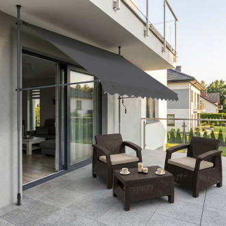 Markiza na balkon easy w kolorze szarym w rozmiarze 300x130cm