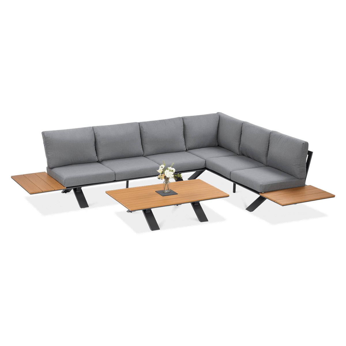 Narożnik ogrodowy SORRENTO WOOD Graphite