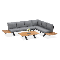 Narożnik ogrodowy SORRENTO WOOD Graphite