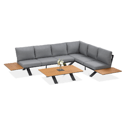 Narożnik ogrodowy SORRENTO WOOD Graphite