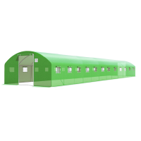 Tunel Foliowy PODWÓJNE Drzwi 4x12x2 - 48m2 12 sekcji Zielony