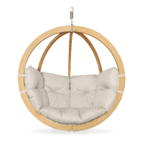 fotel kosz wiszący w kolorze kremowym