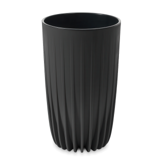 Wysoka donica ogrodowa MIRA ECO recycled 30cm czarna - LAMELA
