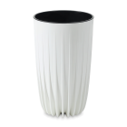 Wysoka donica ogrodowa MIRA ECO recycled 30cm biała - LAMELA