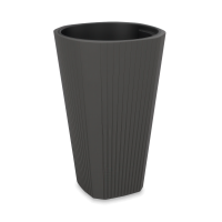 Wysoka doniczka ogrodowa MUZA 39x60cm antracytowa - LAMELA