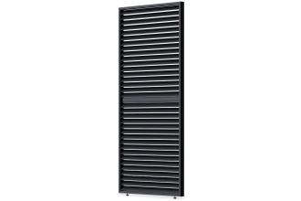 Elegance/Deluxe/Fusion panel żaluzjowy poziomy regulowany, 1.2 m, antracyt, widok z boku na białym tle