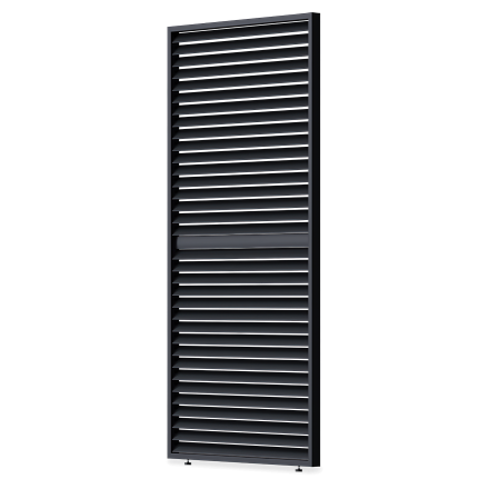 Elegance/Deluxe/Fusion panel żaluzjowy poziomy regulowany, 1.2 m, antracyt, na przezroczystym tle