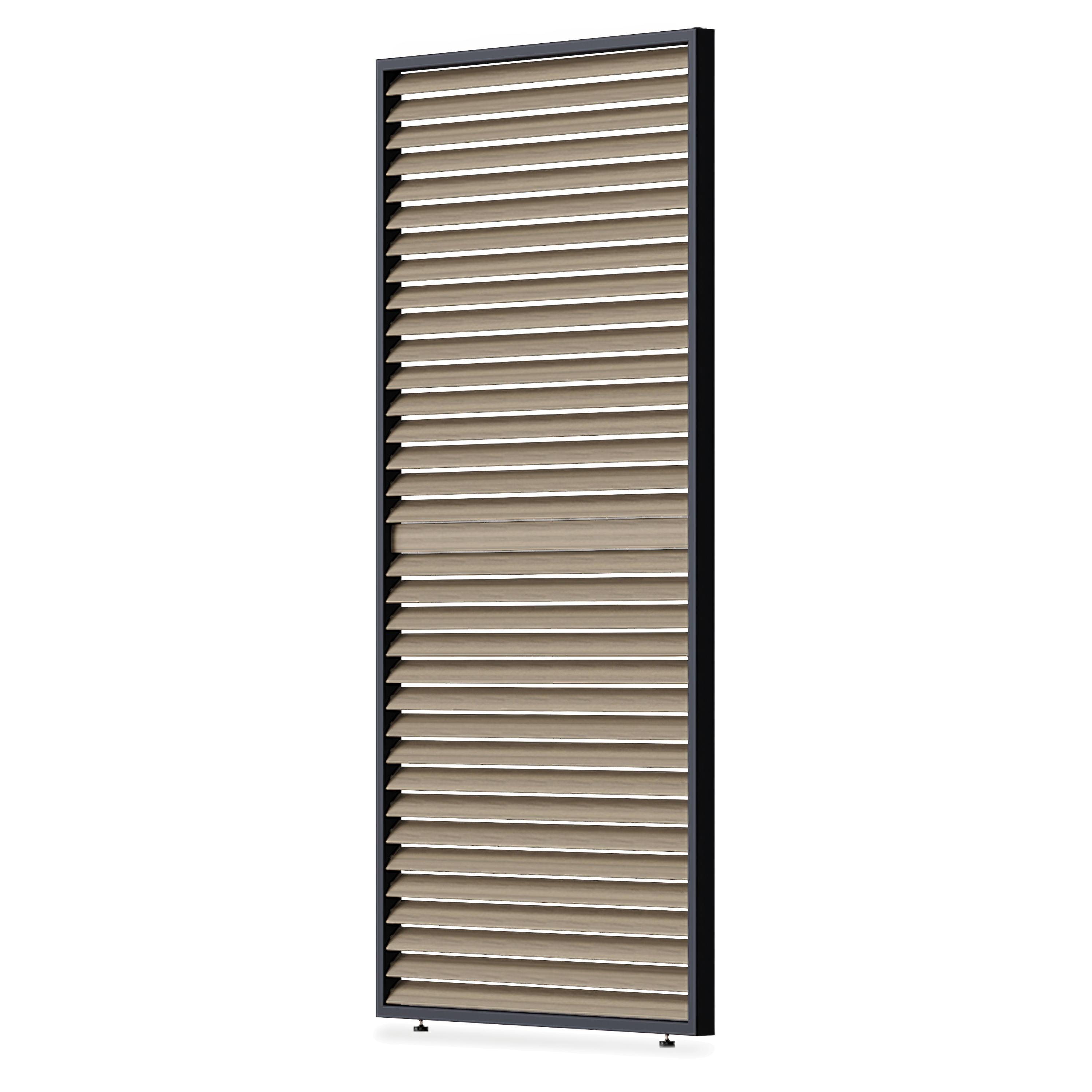 Elegance/Deluxe/Fusion panel żaluzjowy poziomy regulowany, 1.2 m, woodgrain, widok na przezroczystym tle 