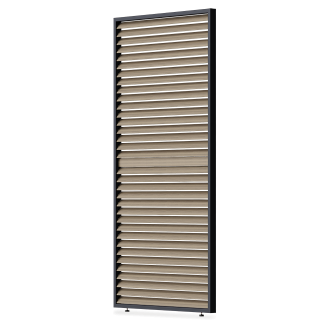 Elegance/Deluxe/Fusion panel żaluzjowy poziomy regulowany, 1.2 m, woodgrain, widok na przezroczystym tle