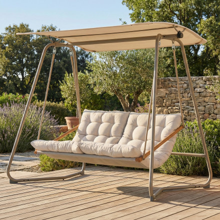 Huśtawka COMO Dark Grey - Focus Garden na białym tle