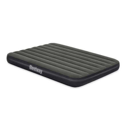 Materac jednoosobowy Bestway w kolorze szaro-czarnym – widok produktu na białym tle.