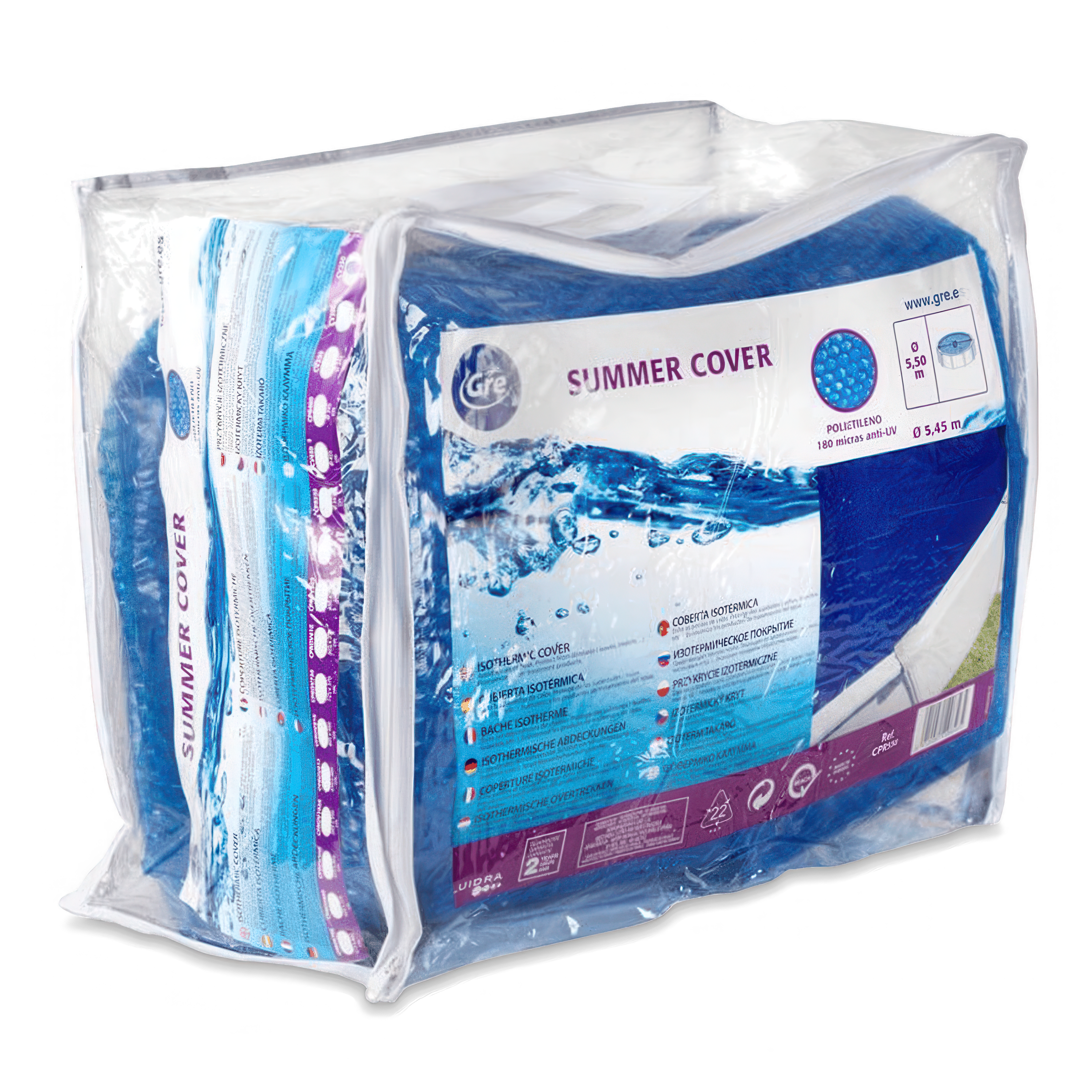 zapakowana w przezroczystą torbę pokrywa izotermiczna do basenu owalnego