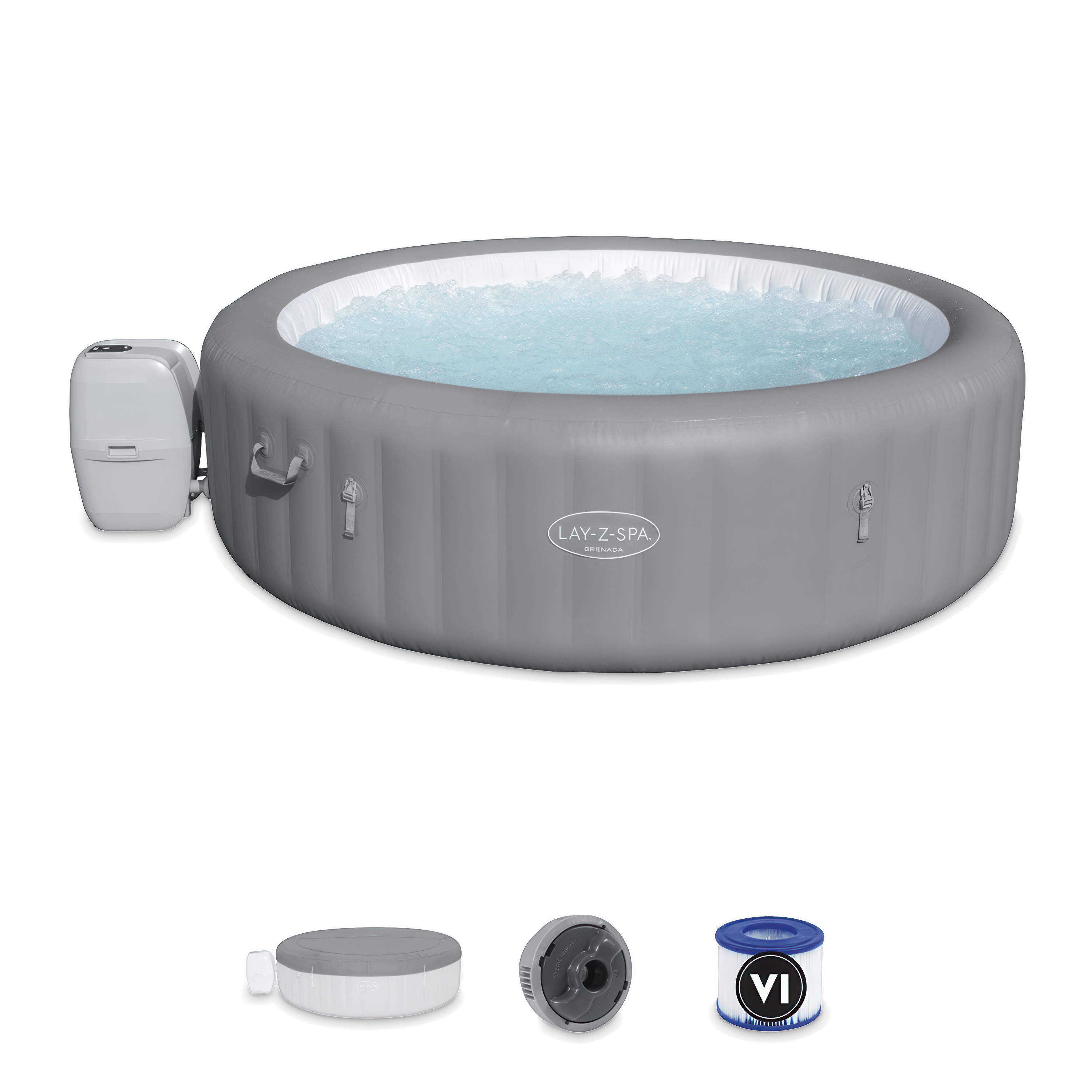 Zestaw jacuzzi z niezbędnymi akcesoriami