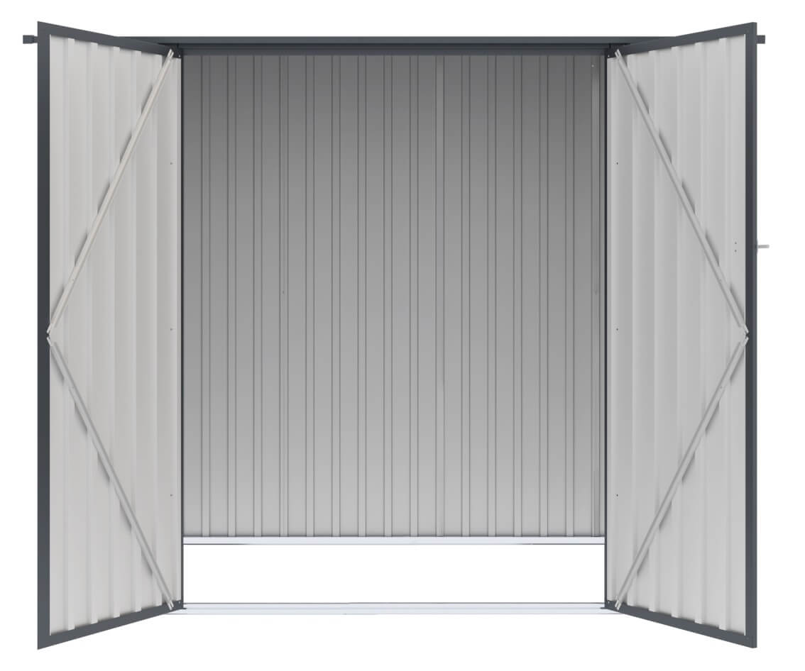 Brama wejściowa w domku narzędziowy KENT 222x149cm Light Grey HARDMAISTER