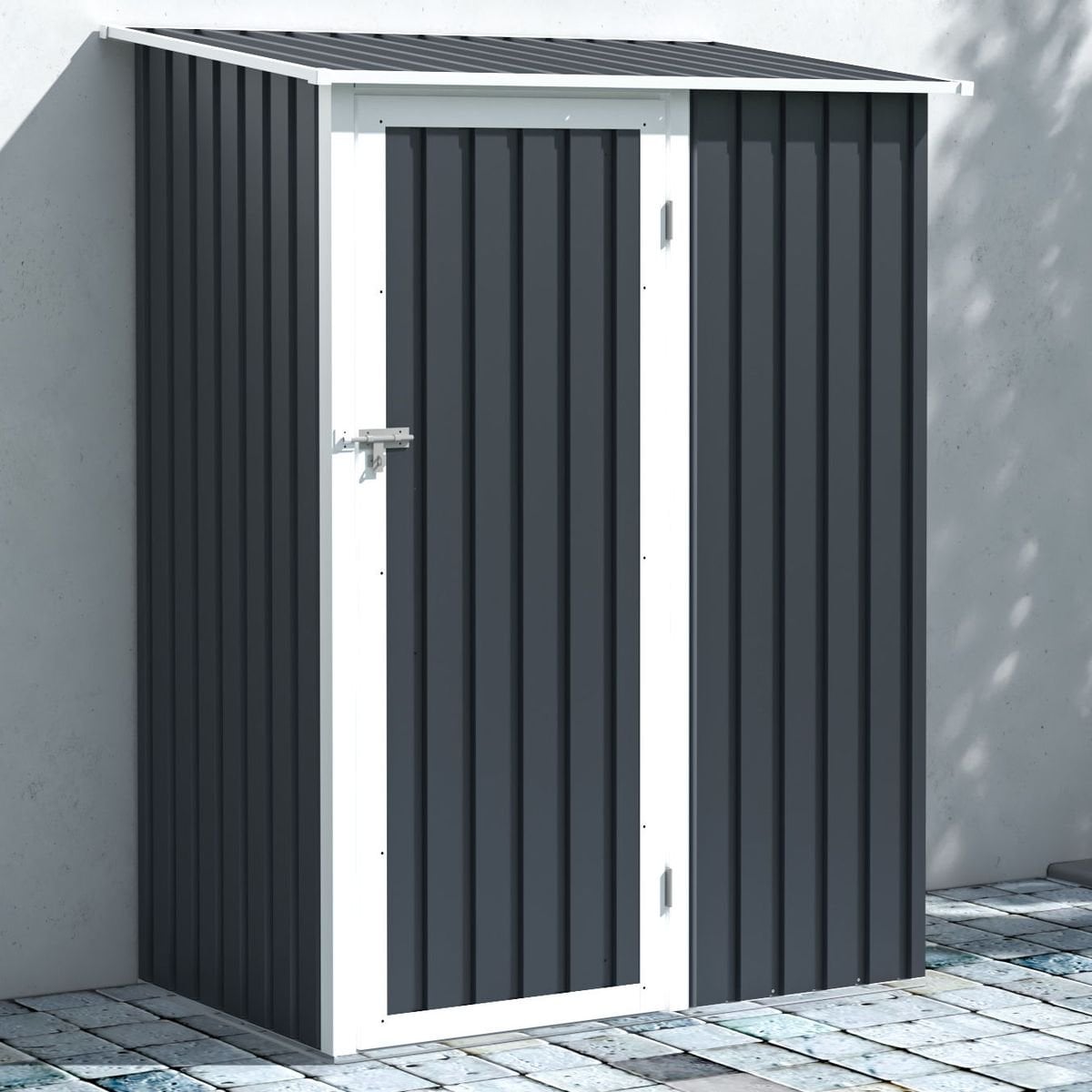 Domek narzędziowy w ogrodzie Kent 143x89 Cold Grey Hardmaister
