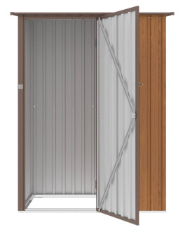Przestronne drzwi do domku narzędziowego Kent 143x89 Oak/Brown Hardmaister