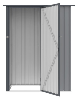 Przestronne drzwi w domku narzędziowym Kent 143x89 Light Grey Hardmaister
