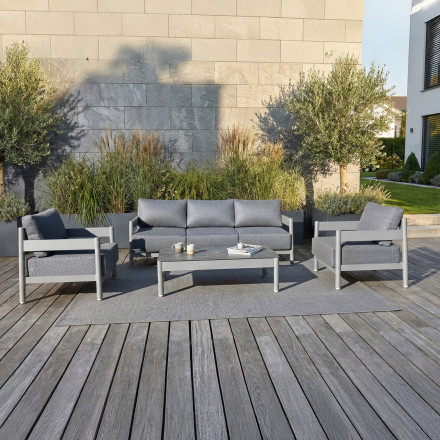 Komplet mebli aluminiowych TREVIO CAFFE Grey - FURRORE