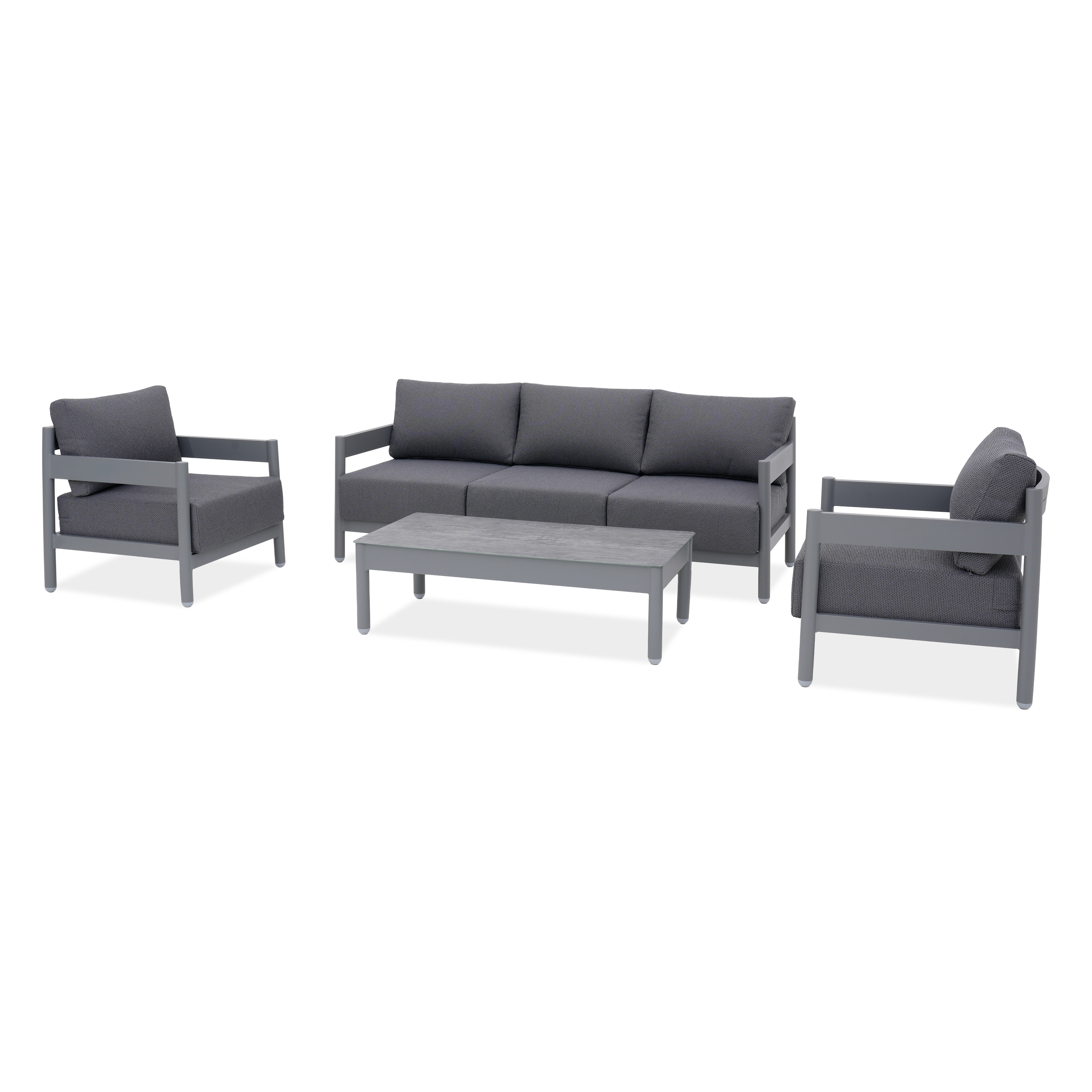 Komplet mebli aluminiowych TREVIO CAFFE Grey - FURRORE