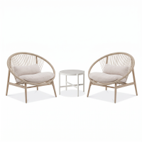 Komplet mebli na ogród GALLA 2+1 Light Beige - Bjørkka