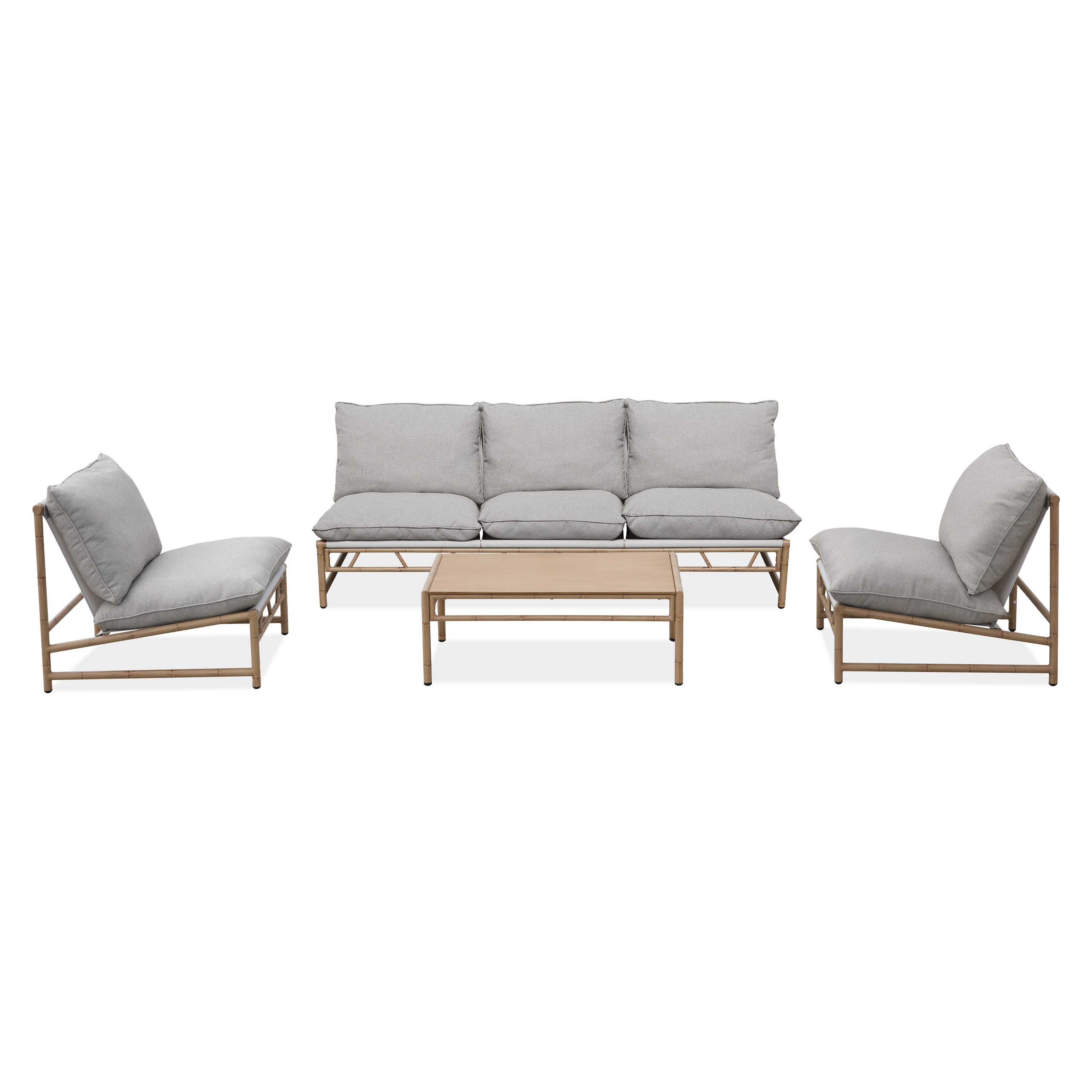 Komplet mebli ogrodowych MAKANI CAFFE MAX Grey/Beige - Bjørkka